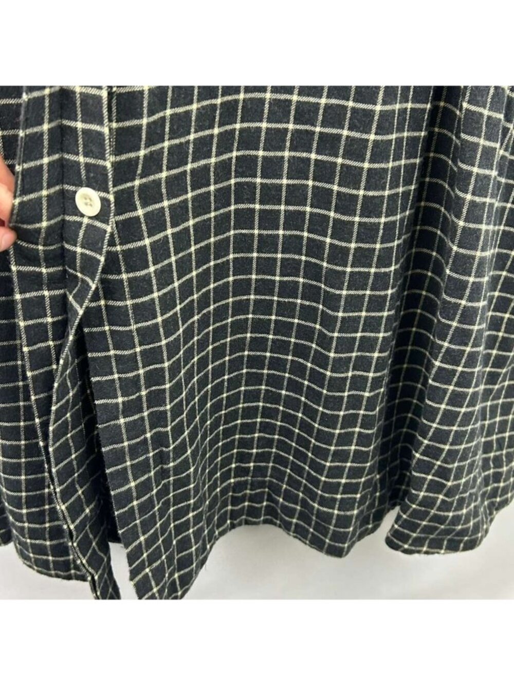 Toast Dress Women's M Black/White Check Cashmere Blend Midi Button Front Pockets - Picture 16 of 16